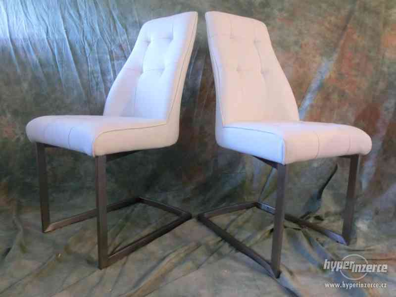 Nová jídelní židle bílá set 2ks - foto 2