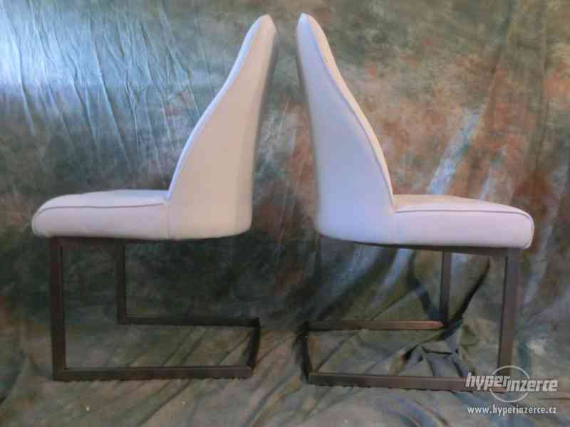 Nová jídelní židle bílá set 2ks - foto 3