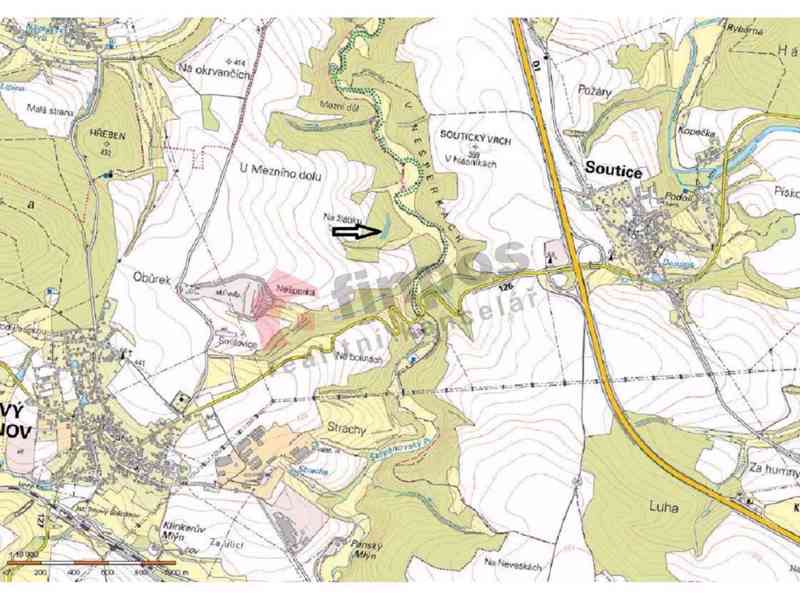 Prodej lesní pozemek v k.ú. Trhový Štěpánov p.č. 1551/2 o  rozloze 3503m2