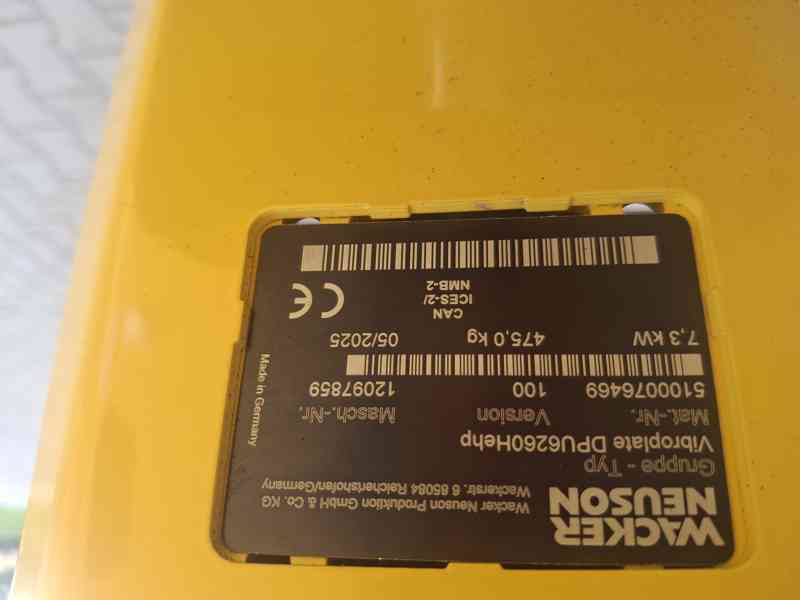 Wacker Neuson DPU 6260Hehp 62kN Vibrační deska - foto 10