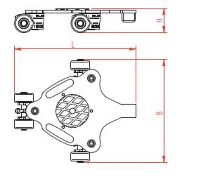 Eco-Skate RotoFlex RF24, podvozek transportní, 360° otočný - foto 5