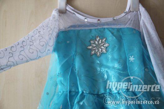 Šaty Frozen stříbrné rukávy velikost 150/ 6-7let - foto 2