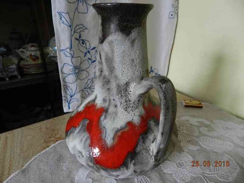Robusní keramický džbán W. Germany Vulkanická Glazura - foto 4