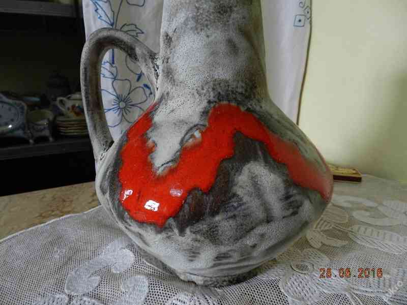 Robusní keramický džbán W. Germany Vulkanická Glazura - foto 2