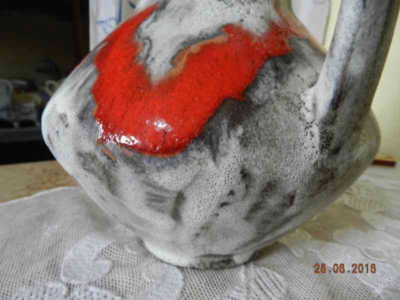 Robusní keramický džbán W. Germany Vulkanická Glazura - foto 5