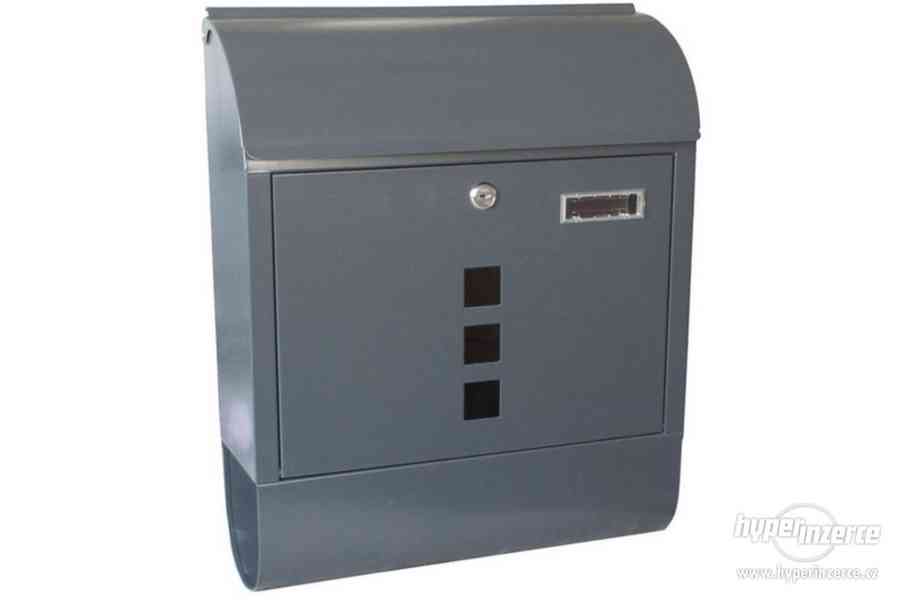 Antracitová poštovní schránka s tubusem 380x465x125 mm