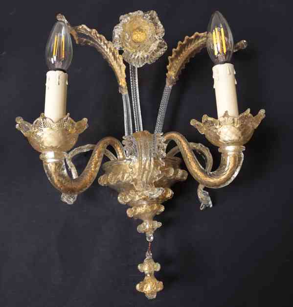 Párové nástěnné lampy Murano - foto 2