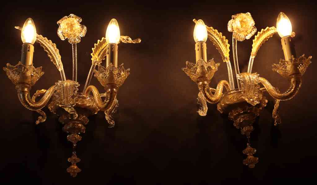 Párové nástěnné lampy Murano - foto 4