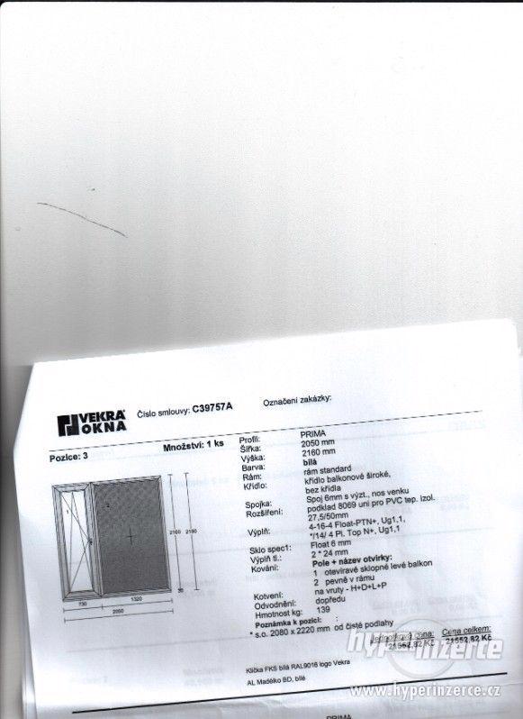 Balkonové dveře s oknem - foto 1