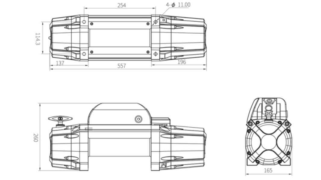 12/24 V ELEKTRICKÝ NAVIJÁK RS-12000 - 5440 kg - SYNTETICKÉ L - foto 3
