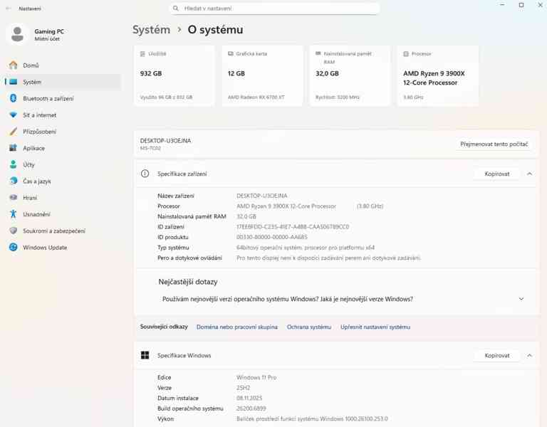 HERNÍ PC RYZEN 9 3900X | 32GB RAM | RX 6700XT 12GB | SSD 1TB - foto 8