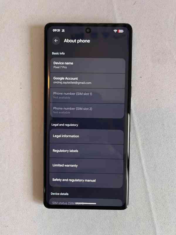 Google Pixel 7 Pro – Obsidian, pěkný stav, Service / Repa... - foto 2