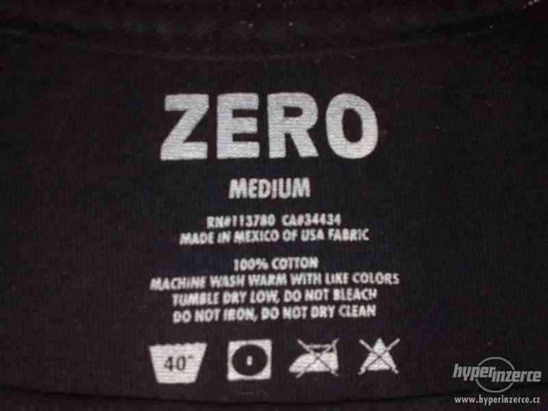 Tričko ZERO premium TV vel.M černé, Made in MEXICO jako nové - foto 5