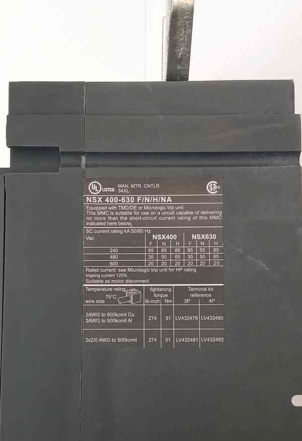 Schneider NSX 400-630 F/N/H/NA - foto 9