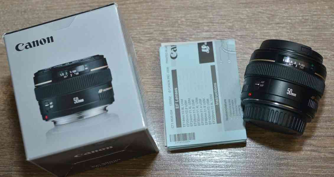 Canon EF 50mm f/1.4 USM *full-frame Pevný Objektiv - foto 3