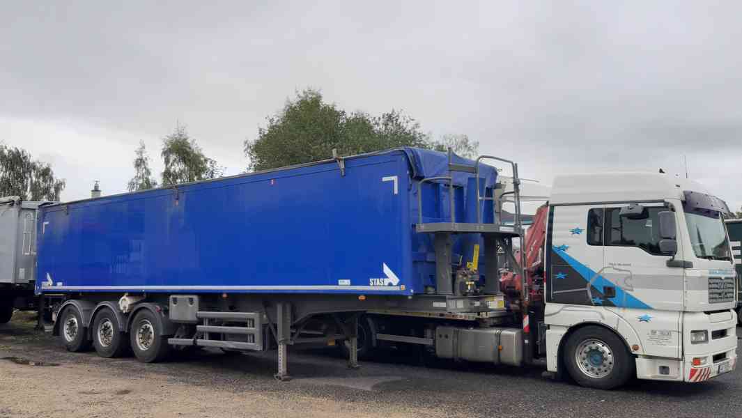 PRONÁJEM / PRODEJ STAS 50 m3 sklápěcí návěs/ NOVÉ 2 nápravy - foto 3