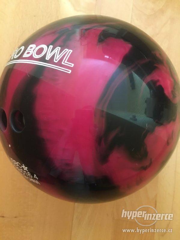 Bowlingová koule - růžovo černá - foto 2