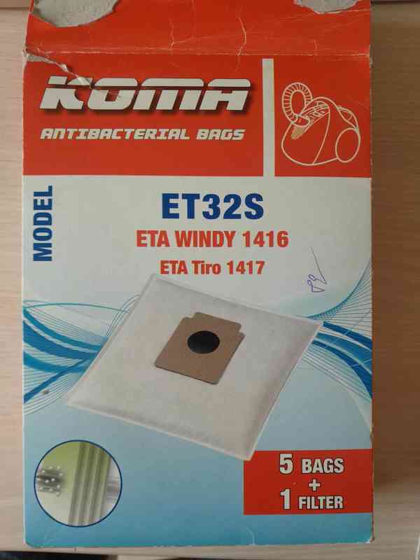Sáček do vysavače KOMA ET32S - ETA Windy 1416 - foto 2