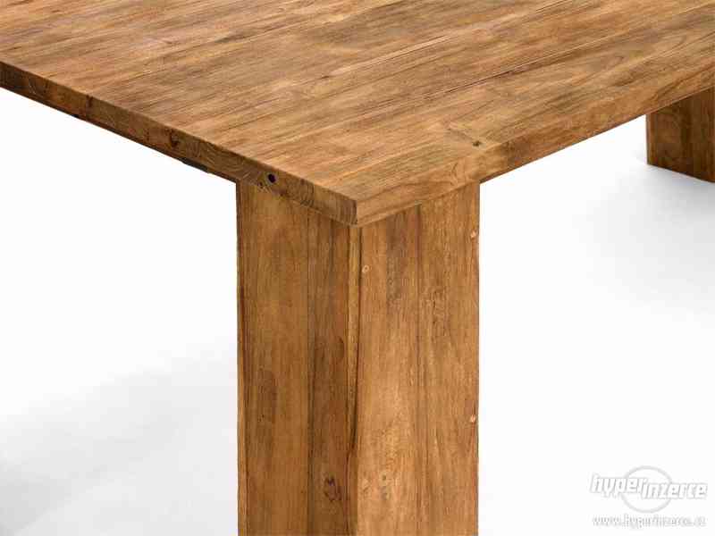 Jídelní stůl 200x100 z teaku, masivní jídelní stůl dřevěný - foto 2