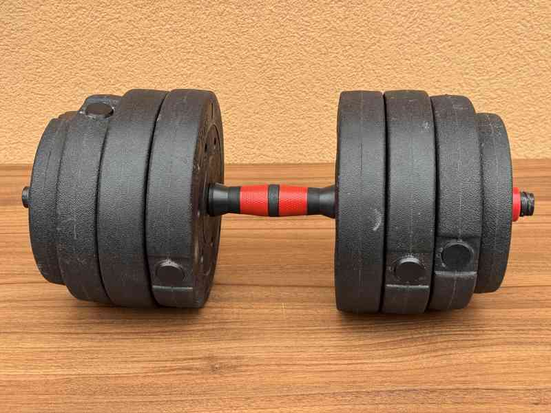 Nastavitelné jednoruční činky – cca 30 kg - foto 9