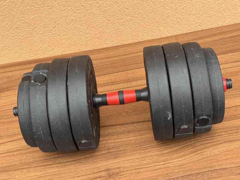 Nastavitelné jednoruční činky – cca 30 kg - foto 10