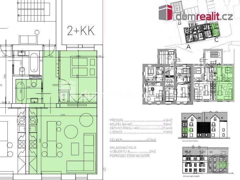 apartmán 2+kk, 48m2+balkon, Abertamy-Plešivec - foto 12