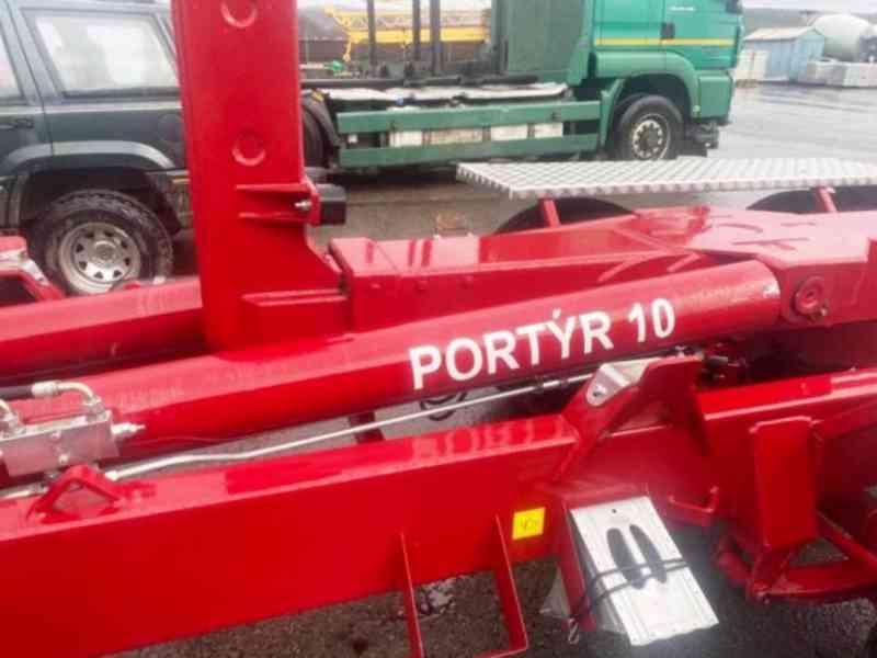 12t přívěs hák 40km/h kontejner nosič Portýr10 - foto 2