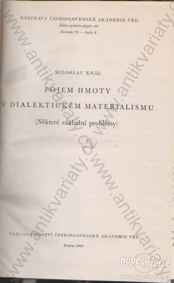 Pojem hmoty v dialektickém materialismu M. Král - foto 1