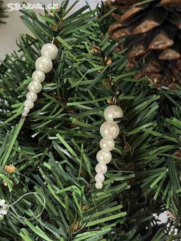Vánoce - dekorace - vločka z korálků - foto 8