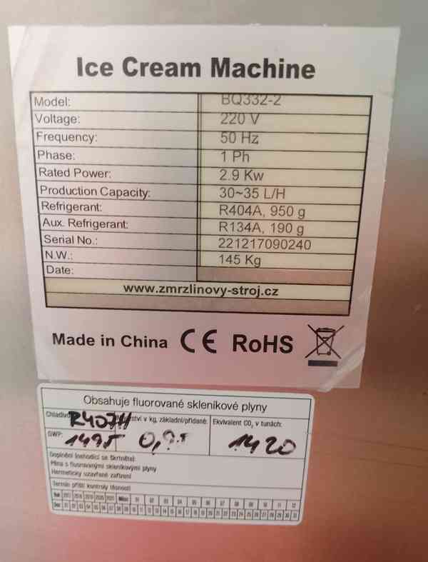Zmrzlinový 3 pákový stroj - foto 4