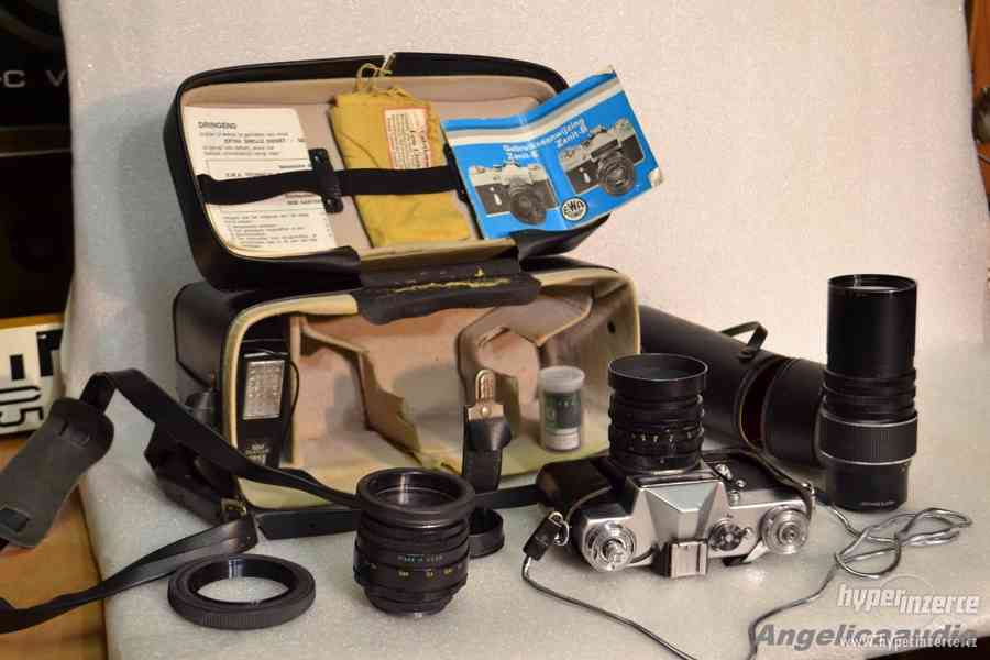 Fotoaparát Zenit, objektiv Helios, Ifoco, příslušenství - foto 1