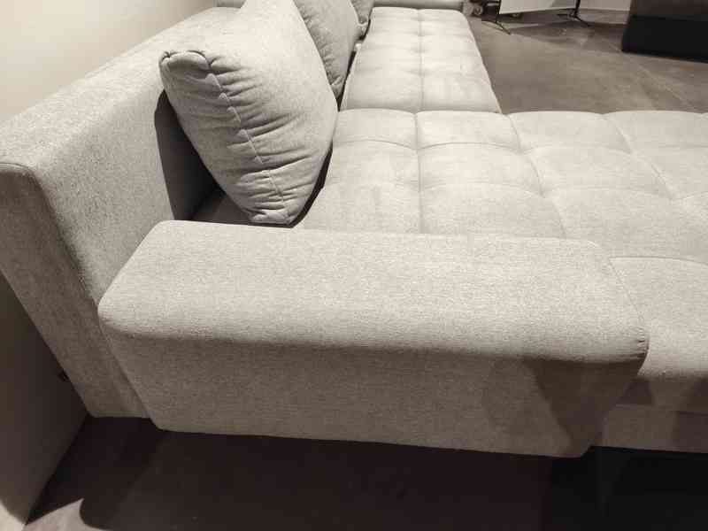 Rohová sedací souprava FIGARO světle šedá - foto 5