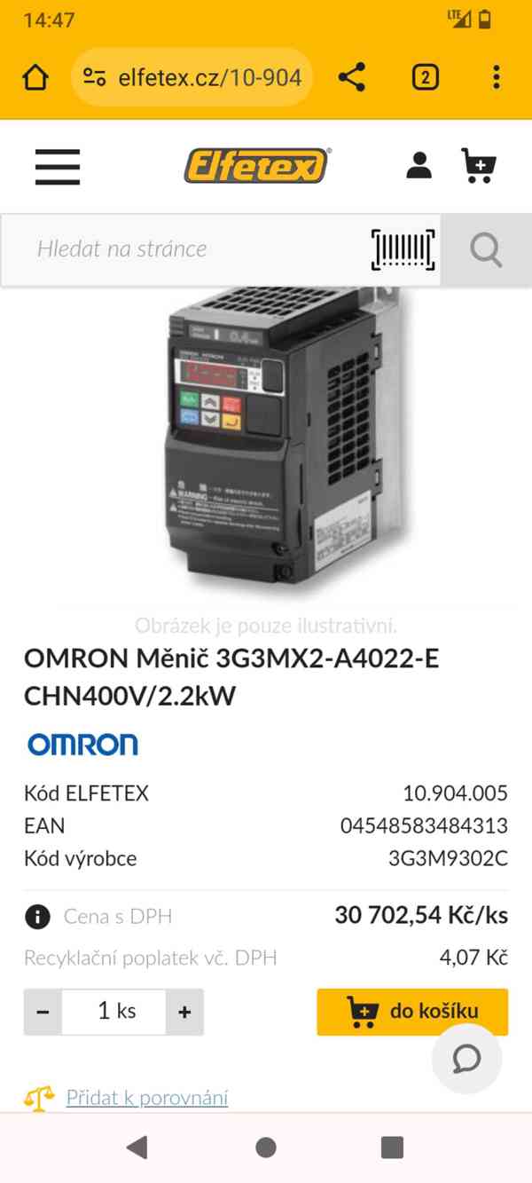 Frekvenční měnič OMRON MX2 2,2kW - foto 6