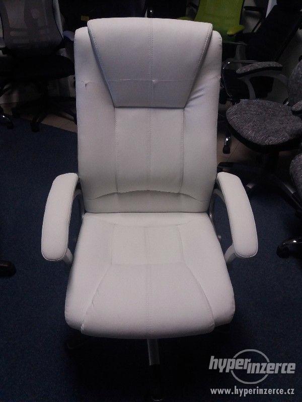 Nová kancelářská židle bílá koženka - foto 1