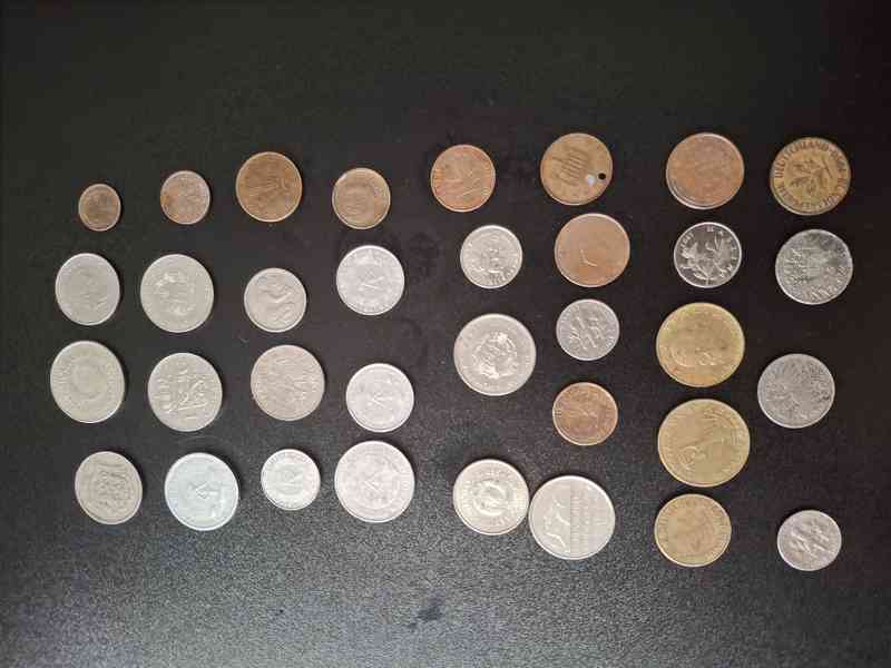 Sada starých zahraničních mincí  - foto 2
