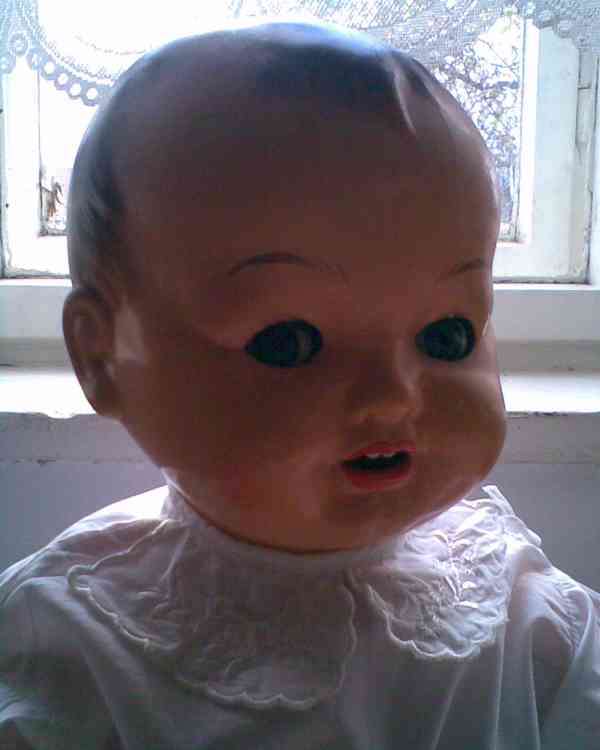 Retro celuloidní panenka 57cm