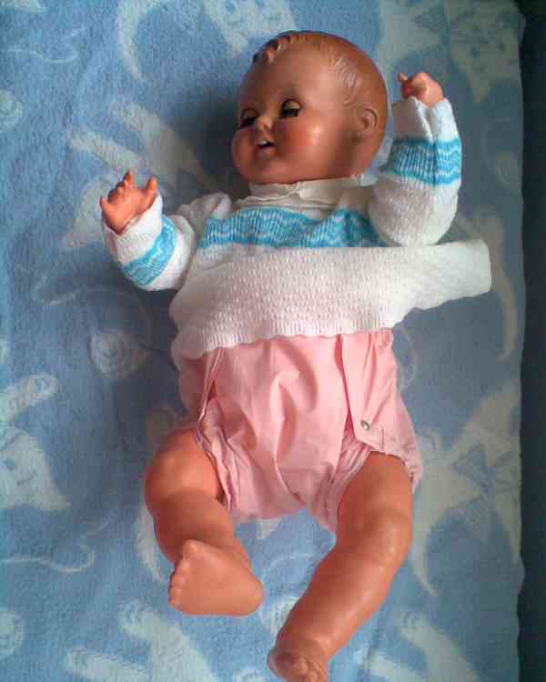 Retro celuloidní panenka 57cm - foto 3