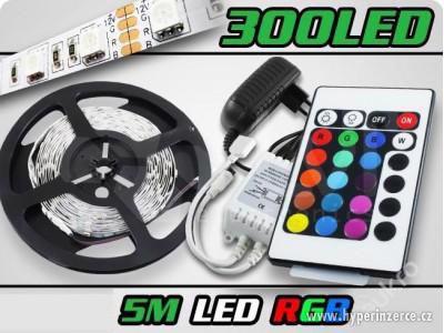 KOMPLET VODOTĚSNÝ LED pásek 5 metrů ZDROJ RGB - foto 1