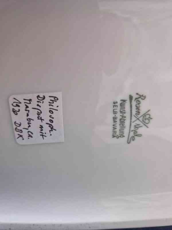 Porcelánová socha Filosofická Disputace s Marabu Rosenthal - foto 15