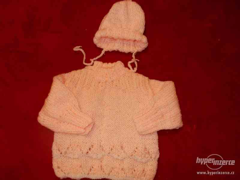 Nové-pletené kojenecké svetry, soupravy s obrázkem od 390 Kč - foto 5