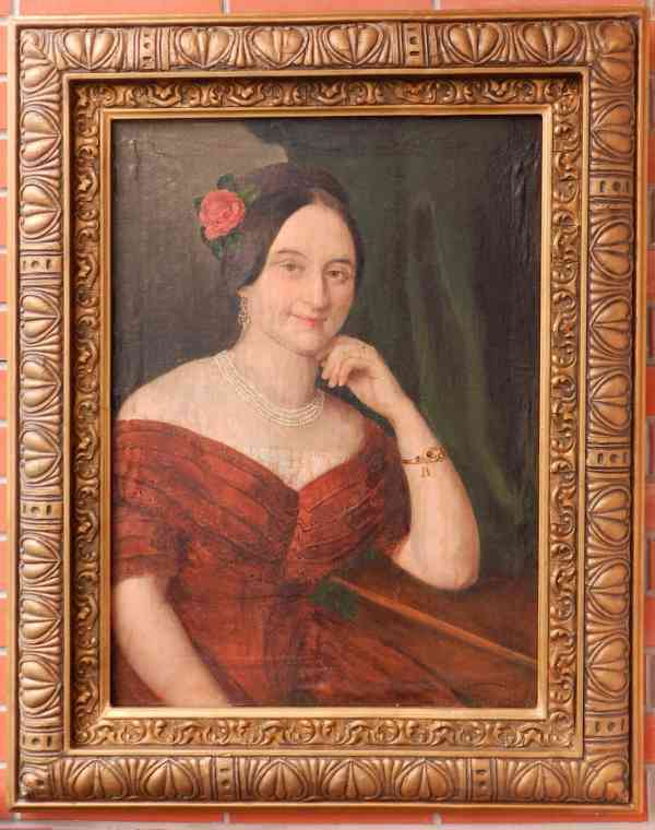 Gowitsch Wenzel (1821-1875)-Portrét mladé ženy  - foto 1