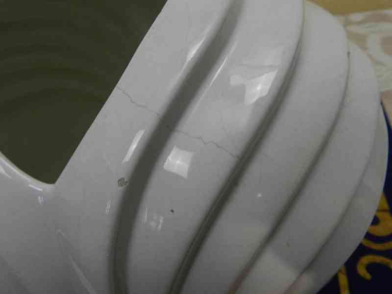 Zajímavá Art Deco bílá keramická Váza - foto 6