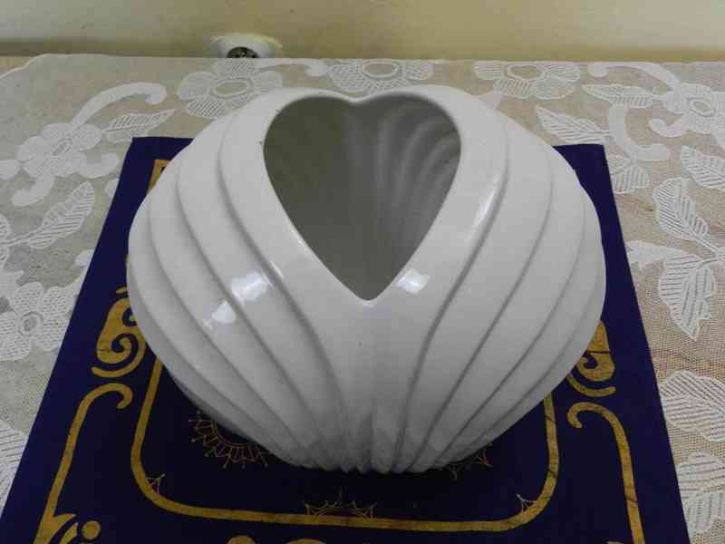 Zajímavá Art Deco bílá keramická Váza - foto 7