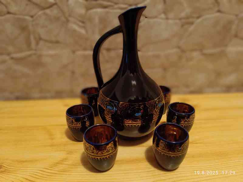 Prodám luxusní modrou porcelánovou soupravu 1+6 ks - foto 3