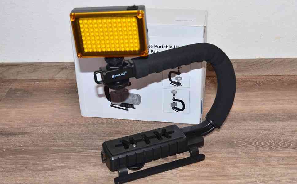 PULUZ Kits *držák stabilizátor+mikrofon+LED světlo - foto 3