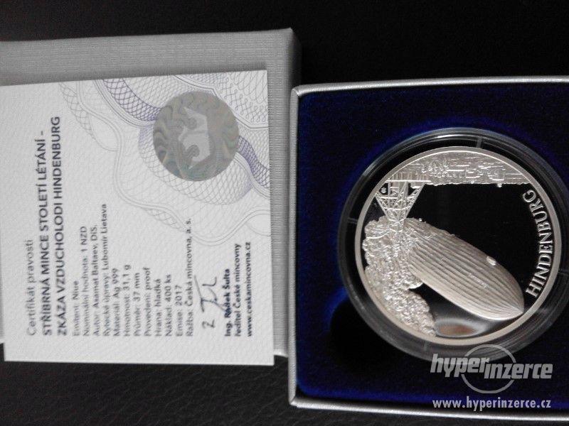 Stříbrná mince Zkáza vzducholodi Hindenburg - foto 2