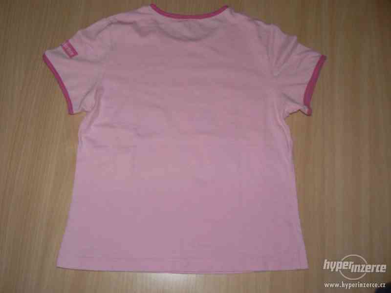 Dívčí bavlněné tričko s krát. rukávem růžové vel.122 - foto 2