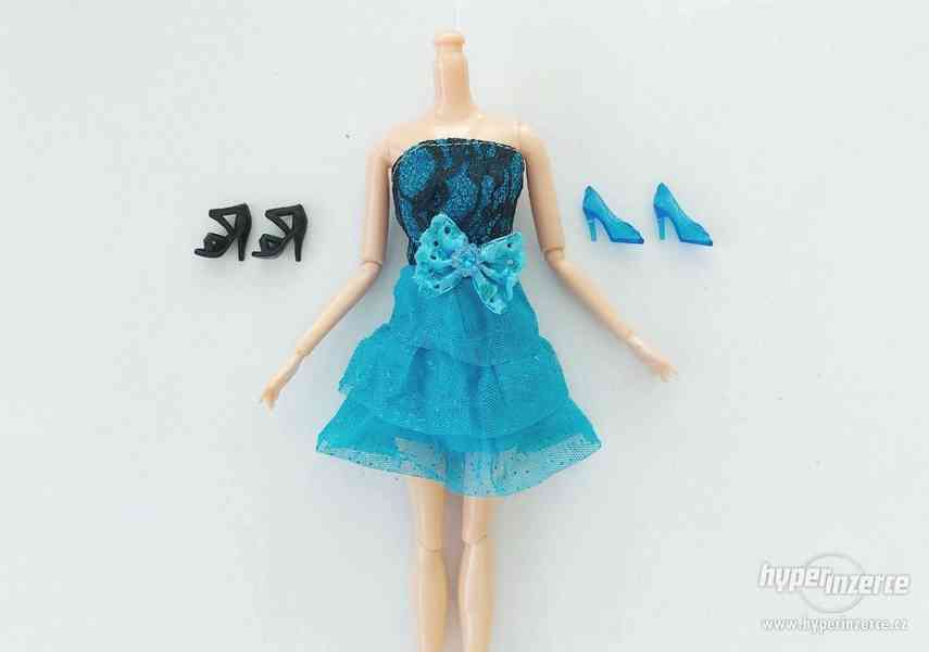 NOVÉ! Set pro panenku Barbie, zdobené šaty + 2 boty - foto 1