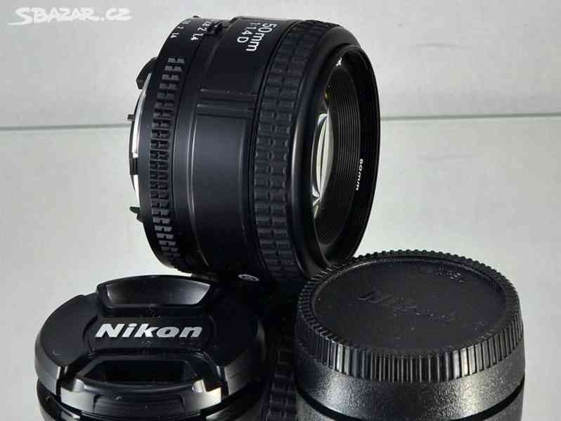 Nikon AF 50mm f/1.4 D **1:1.4, FX, PEVNÝ*UV FILTR - foto 3