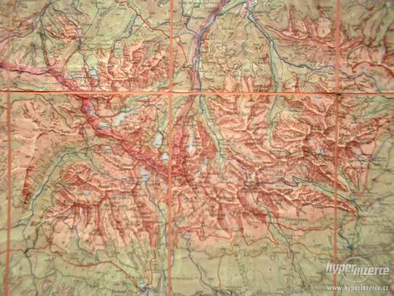 Mapa Vysokých Tater - prvorepubliková - foto 3